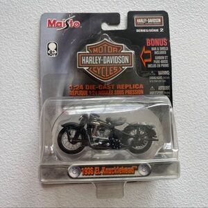 Vintage Maisto Harley Davidson 1936 EL KnuckleHead 1:24 Die Cast Replica